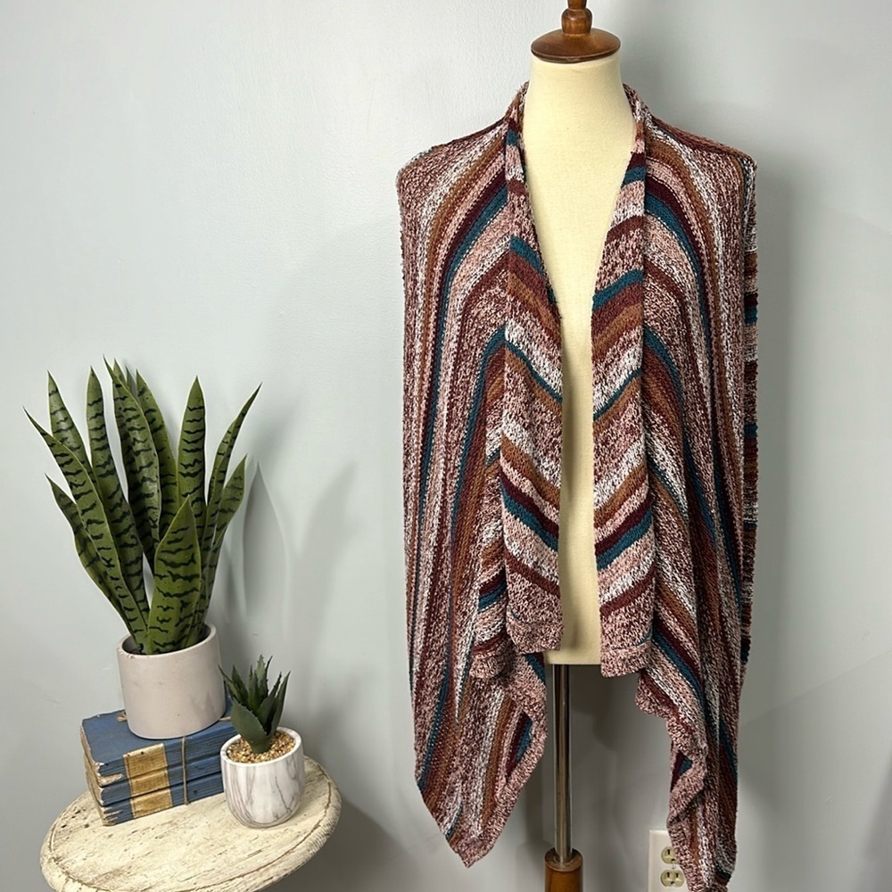 American Eagle Striped Open Front Cardigan size small